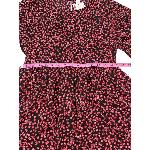 BP Black Graphic Blooms Long Sleeve Dress Size XSmall - Picture 8 of 12